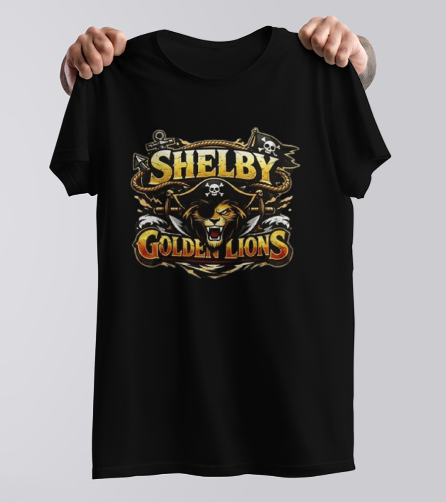 Shelby Golden Lions Pirate Theme Anime Night 2026 T-Shirt