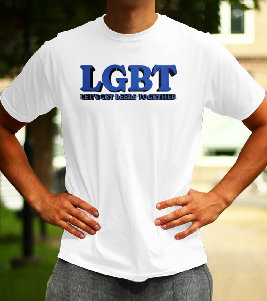 LGBT Let's Get Beers Together Blue T-Shirt