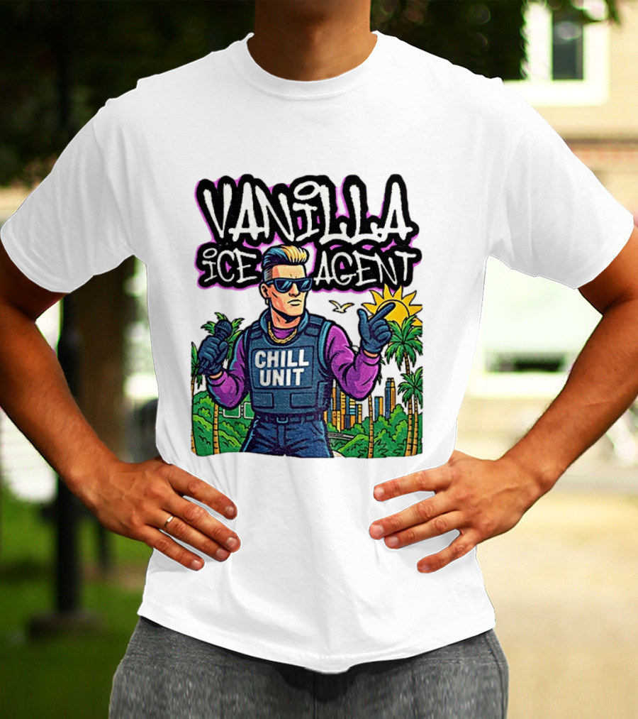 Vanilla Ice Agent Chill Unit Retro Pop Culture Meme T-Shirt