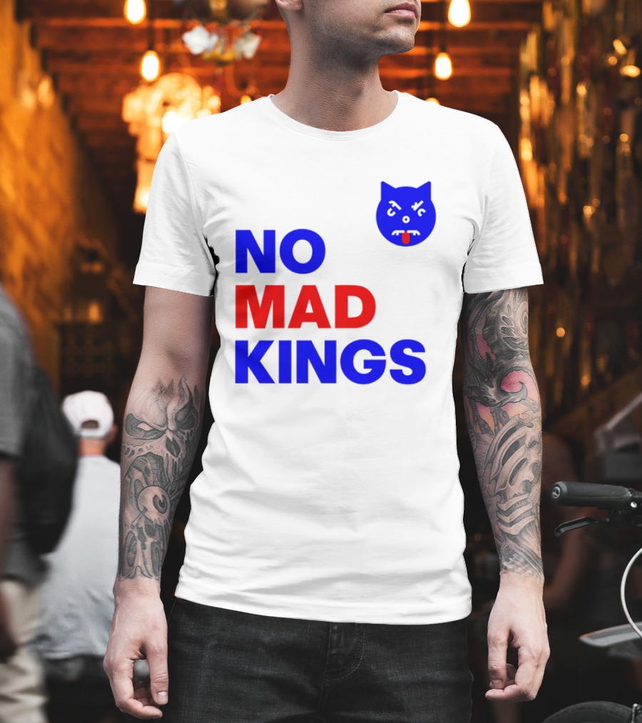 Nomad Kings Blue Red Cat Face T-Shirt