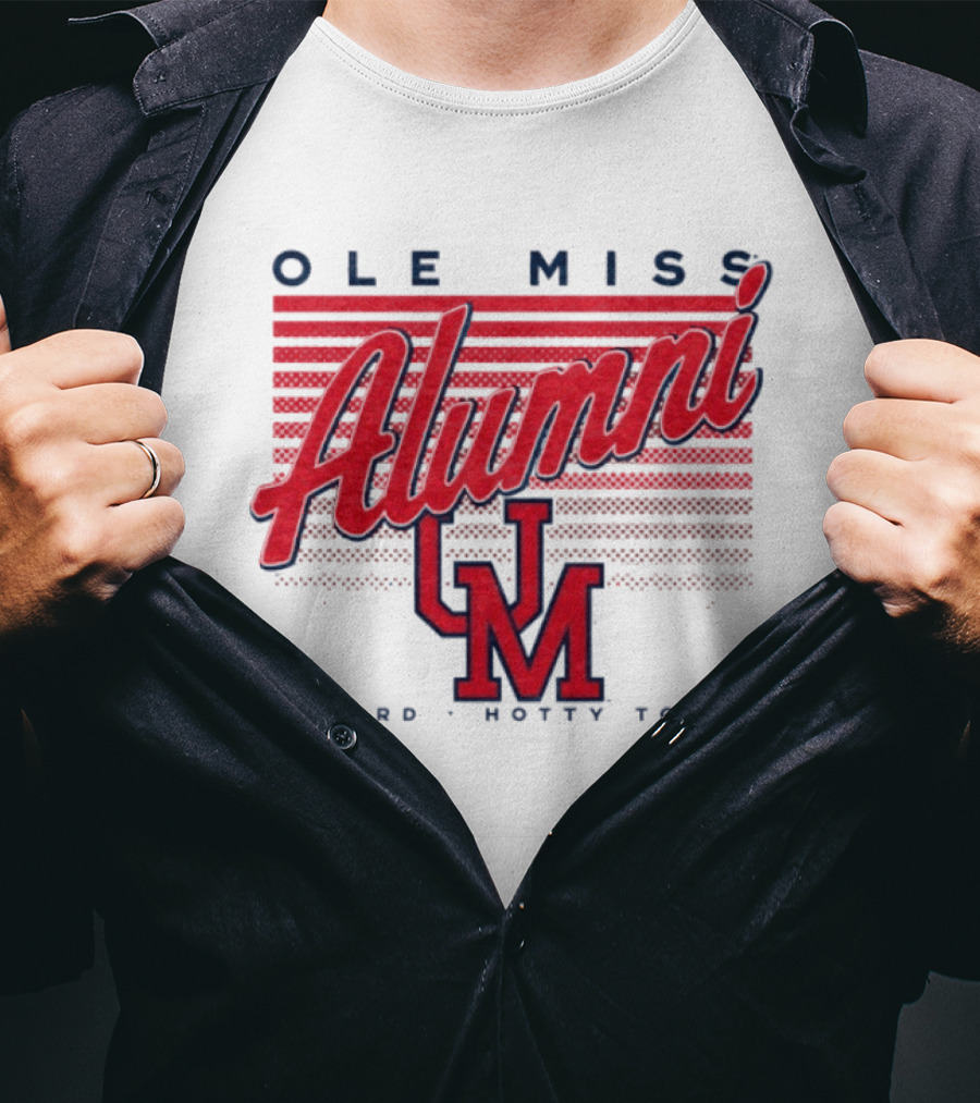 Ole Miss Alumni UM Oxford Hotty Toddy Stripes T-Shirt