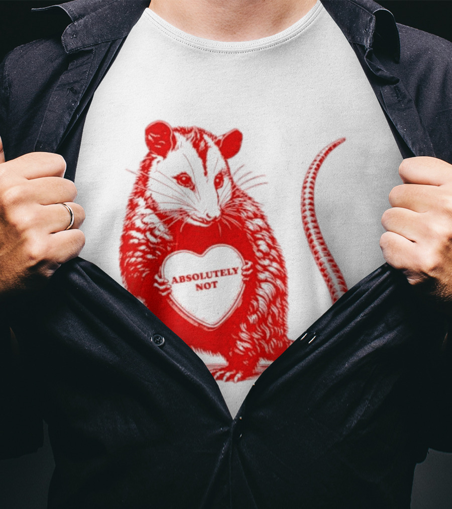 Absolutely Not Valentine Opossum Heart T-Shirt