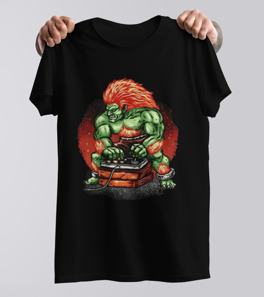Blanka Beast Of The Arcade Classic Video Game Joystick Action T-Shirt
