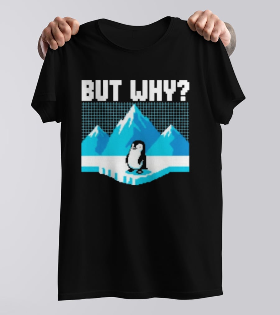 But Why Penguin Arctic Mountains Iceberg T-Shirt