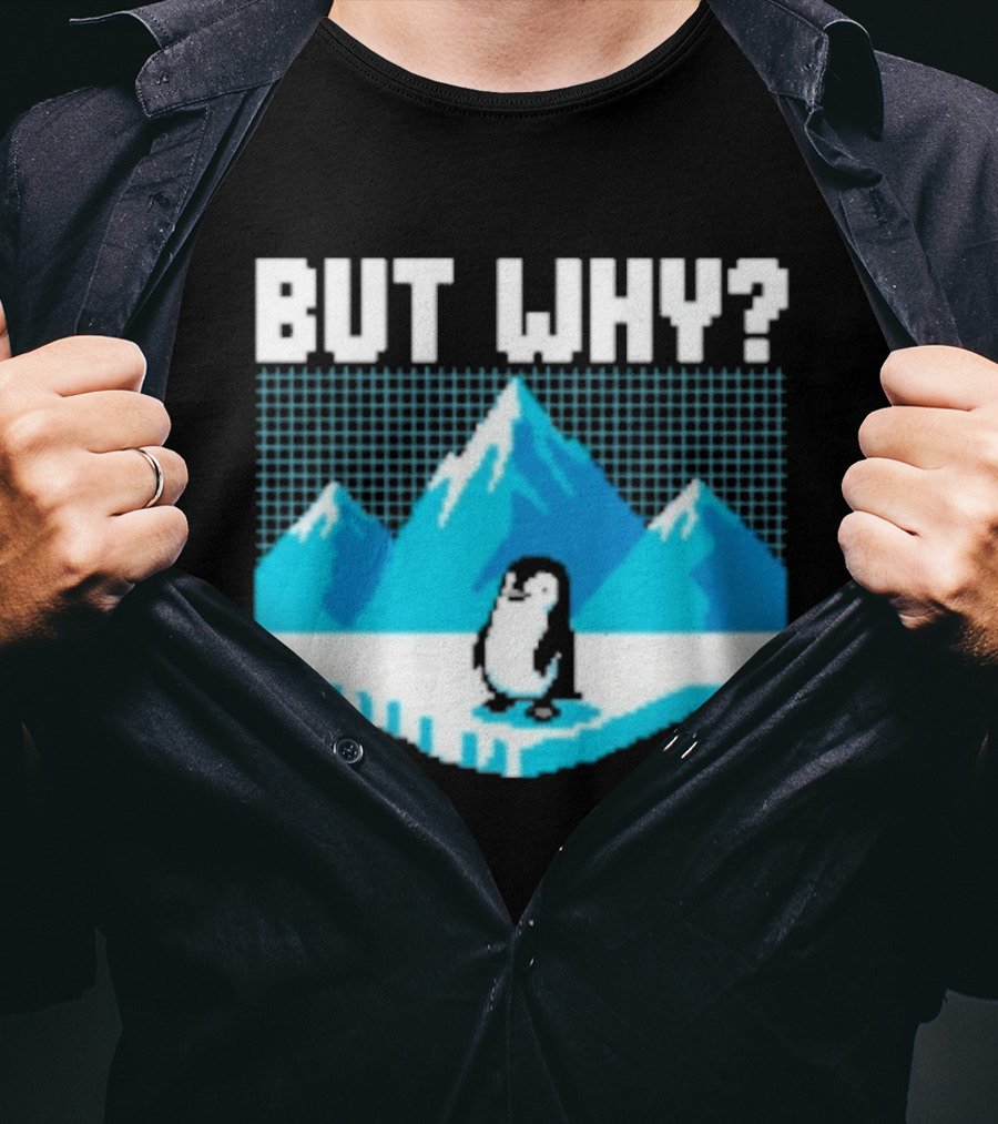 But Why Penguin Arctic Mountains Iceberg T-Shirt
