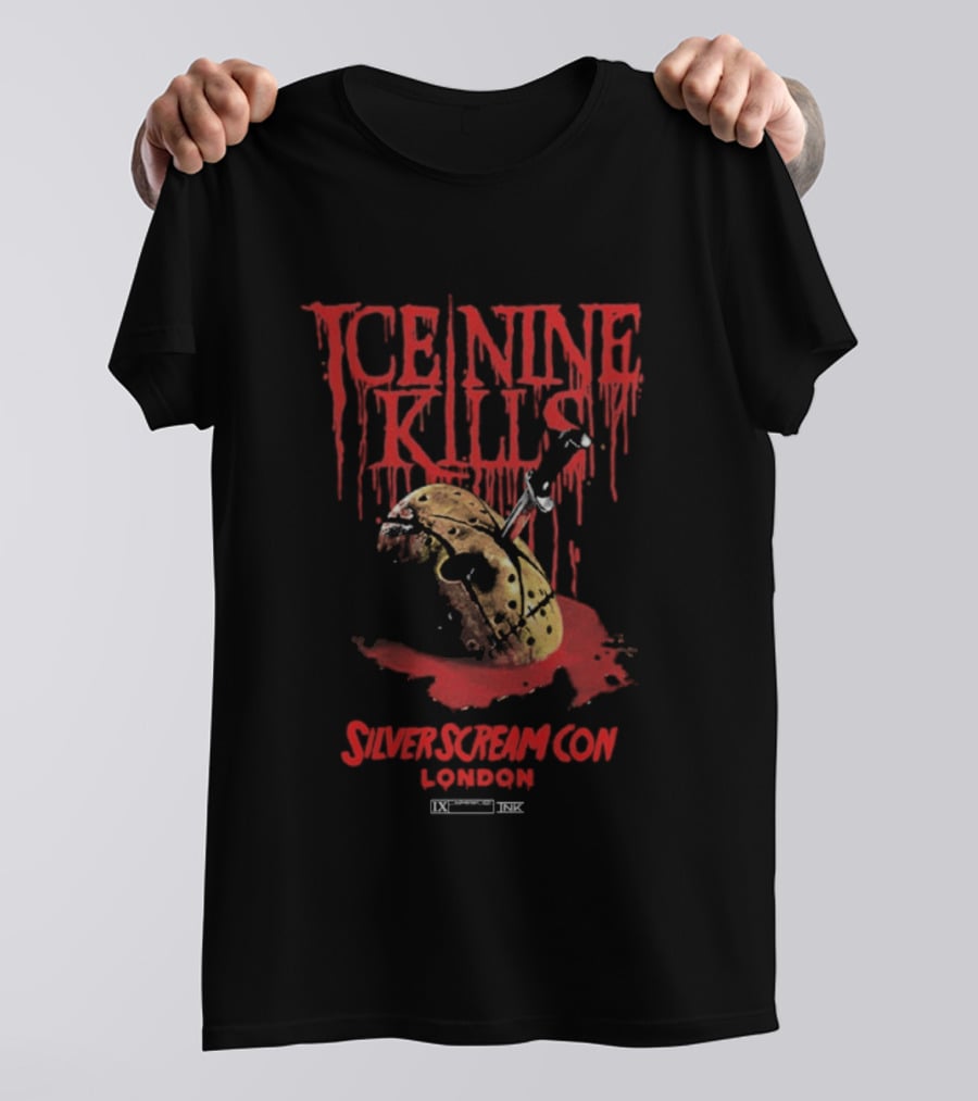 Ice Nine Kills Silver Scream Con London Blood Splatter Horror T-Shirt