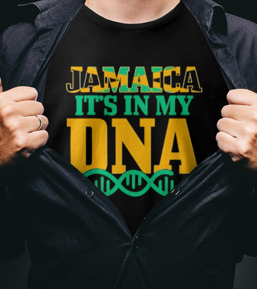 Jamaica It's In My DNA Jamaican Flag Pride Heritage T-Shirt