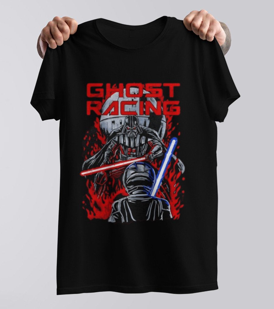 Ghost Racing Darth Vader Lightsaber Duel Scene T-Shirt