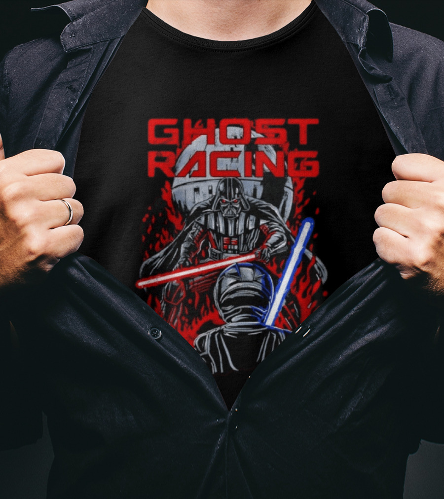 Ghost Racing Darth Vader Lightsaber Duel Scene T-Shirt
