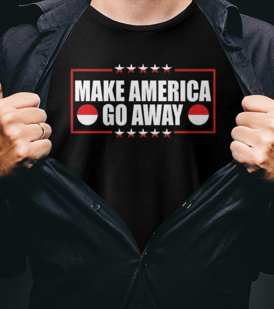 Make America Go Away Greenland Flag Parody MAGA Stars And Bars T-Shirt