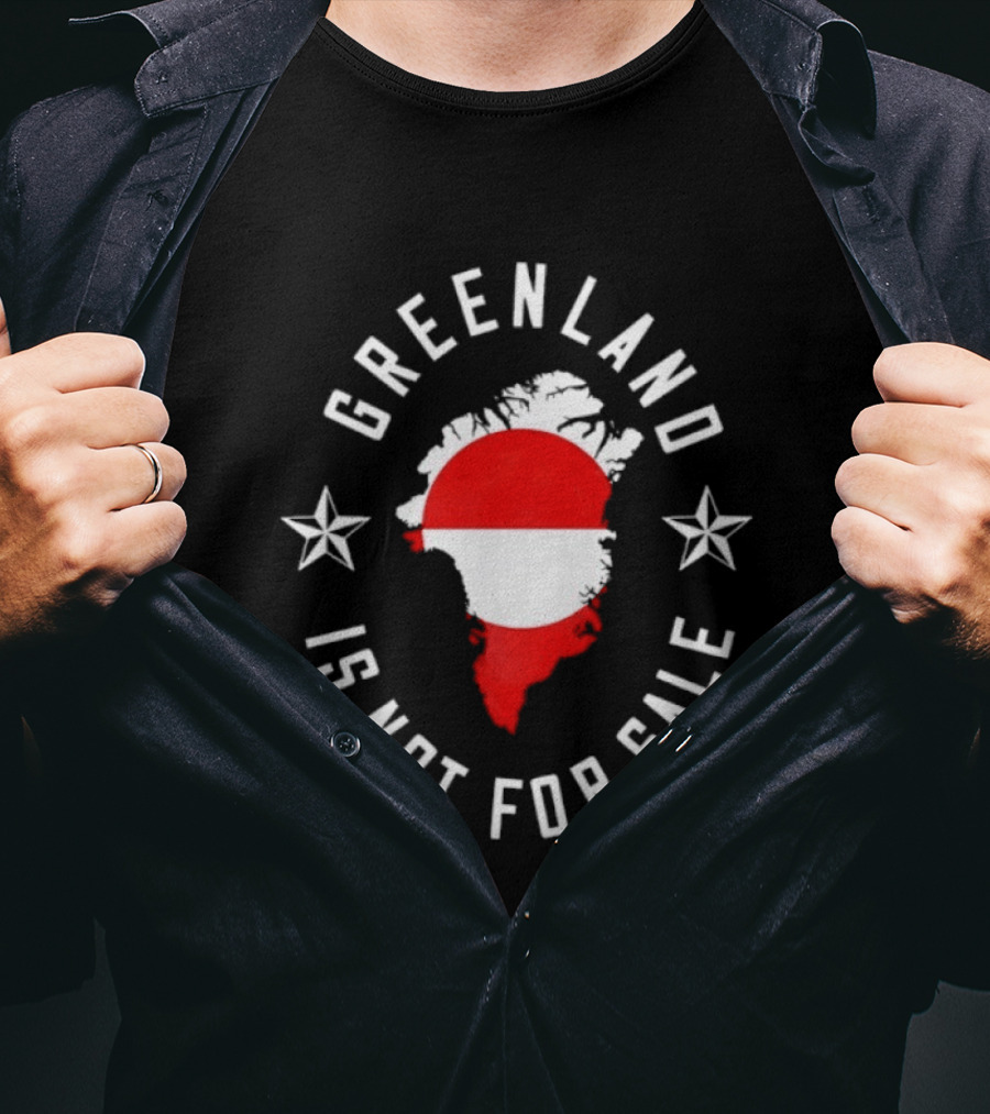 Greenland Is Not For Sale Flag Map T-Shirt