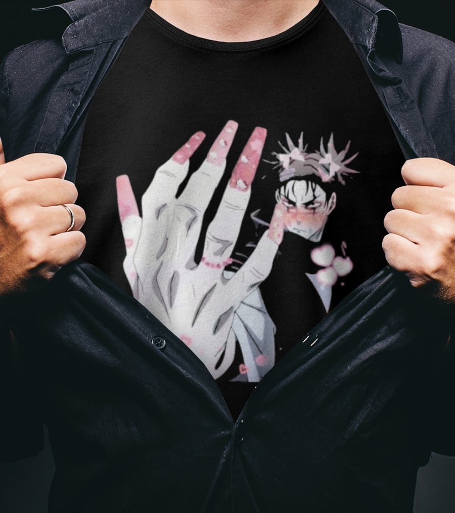 Nails Done Choso Aesthetic Floral Elements Anime T-Shirt