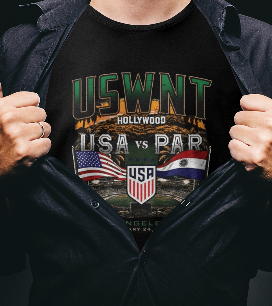 USWNT Hollywood USA Vs PAR International Friendly 2026 T-Shirt