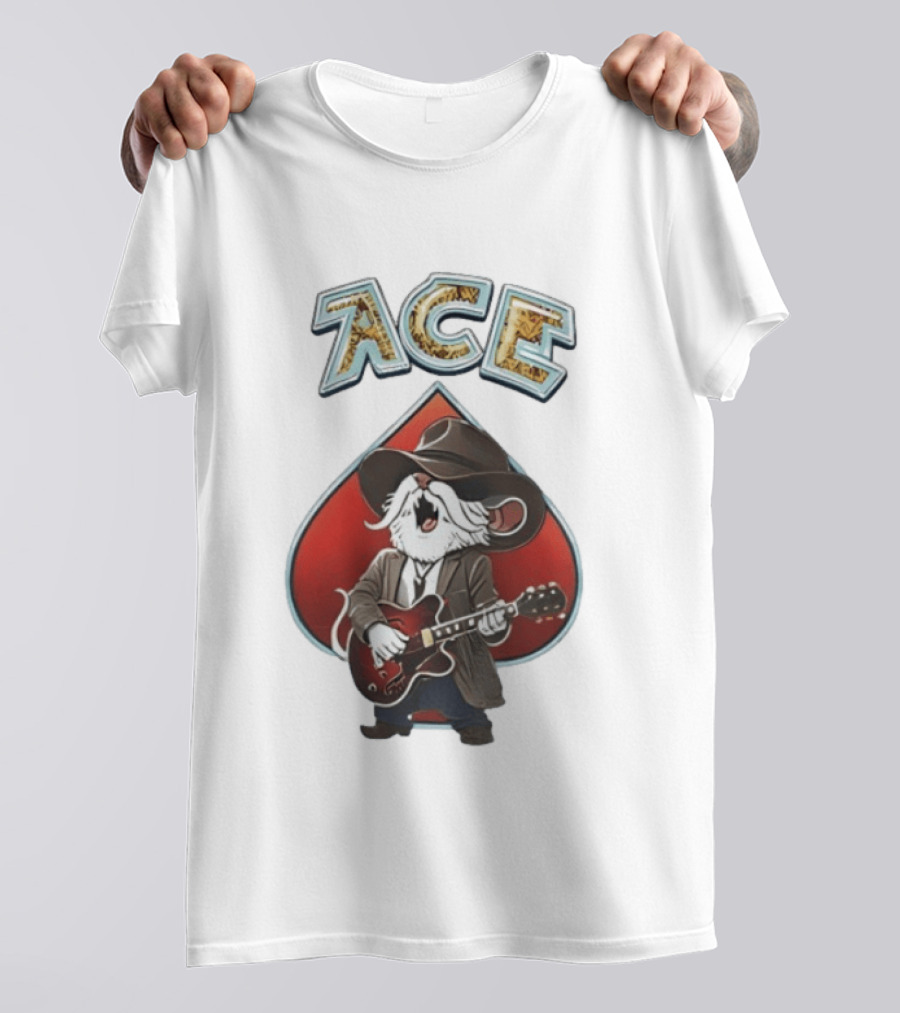 Bob Weir Uncle Pecos ACE Mouse Guitar Spade T-Shirt