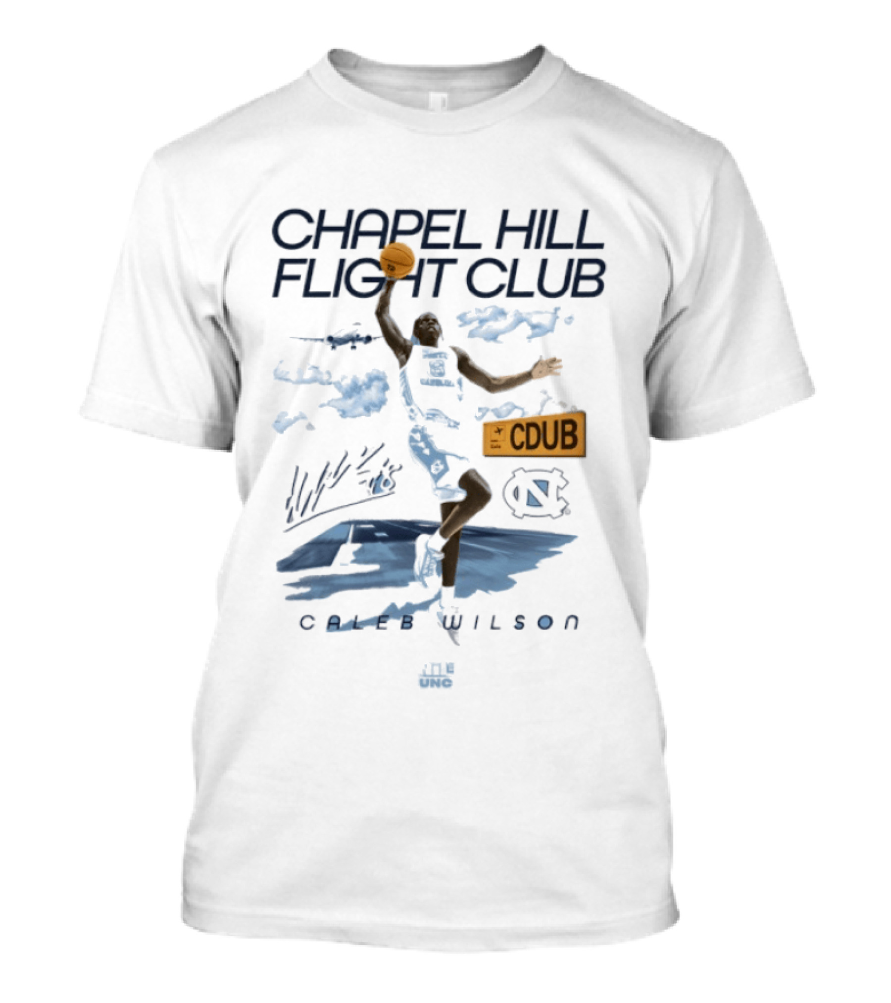 Caleb Wilson Chapel Hill Flight Club North Carolina Tar Heels CDUB T-Shirt
