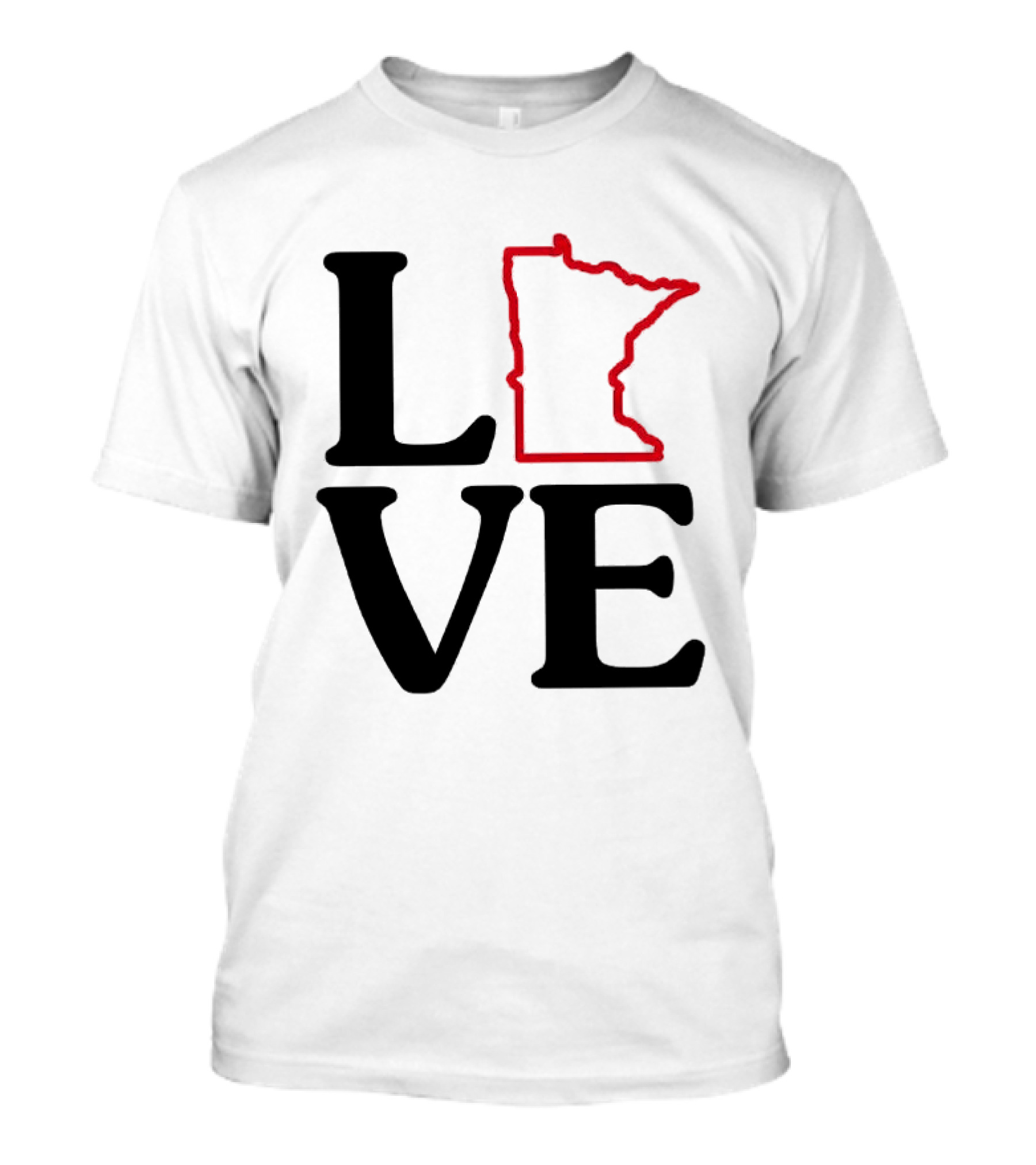 Love Minnesota State Map T-Shirt