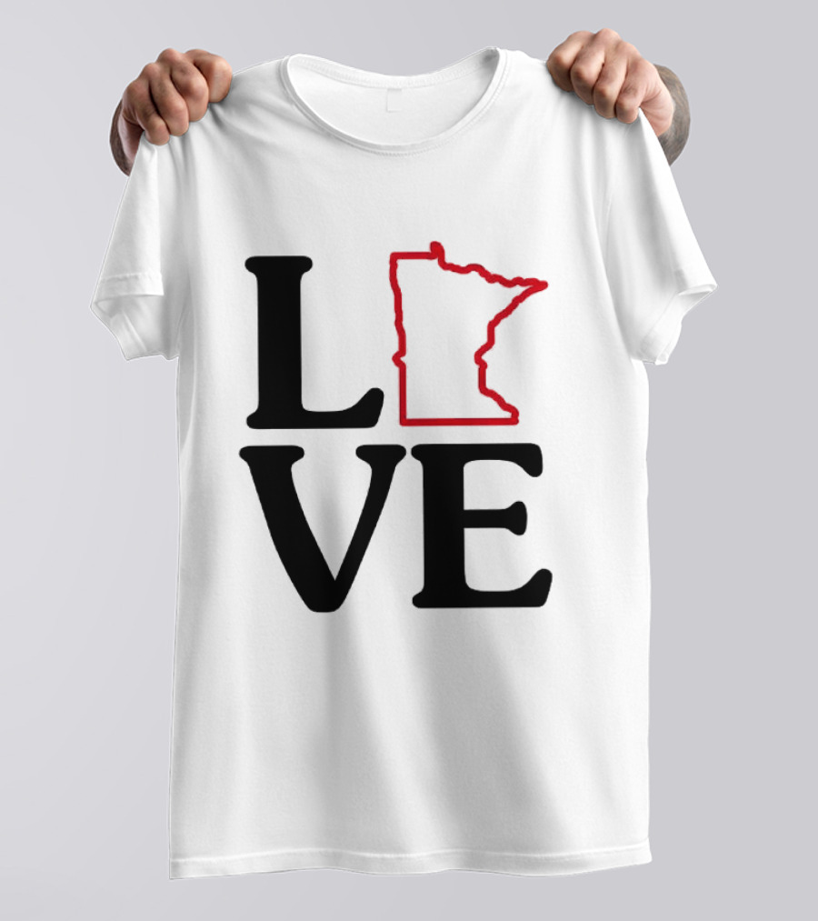 Love Minnesota State Map T-Shirt