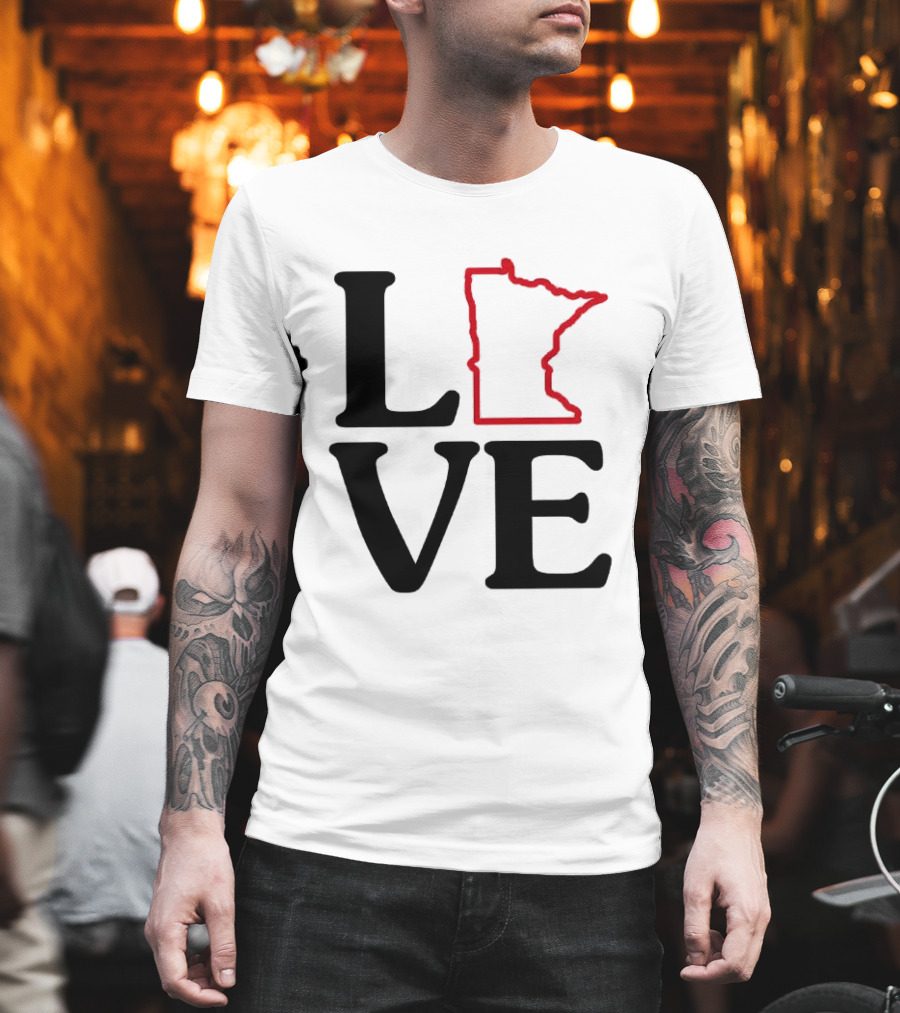 Love Minnesota State Map T-Shirt