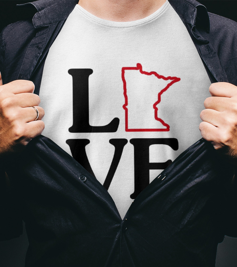 Love Minnesota State Map T-Shirt