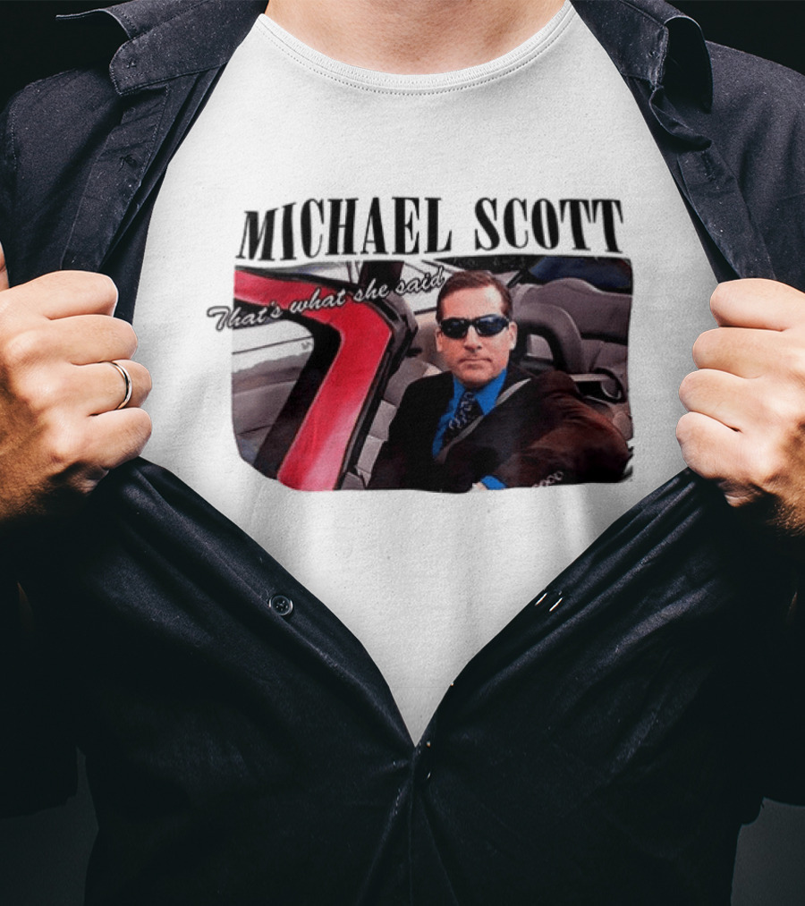 Michael Scott That's What She Said Sunglasses Car Scene T-Shirt