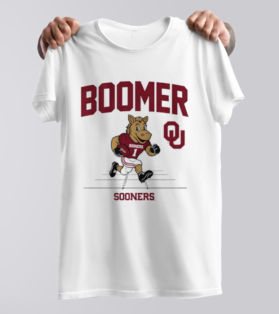 Boomer Oklahoma Sooners Football OU Gridiron T-Shirt