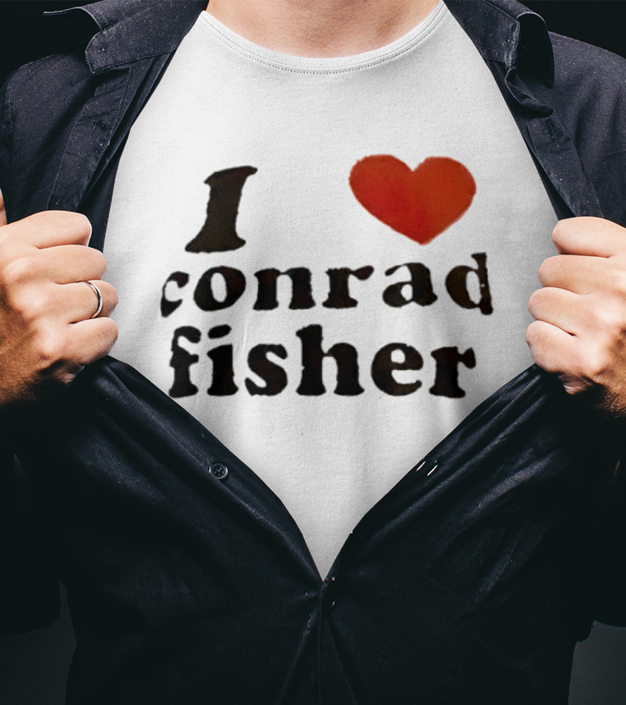 I Love Conrad Fisher Red Heart Trending Search T-Shirt