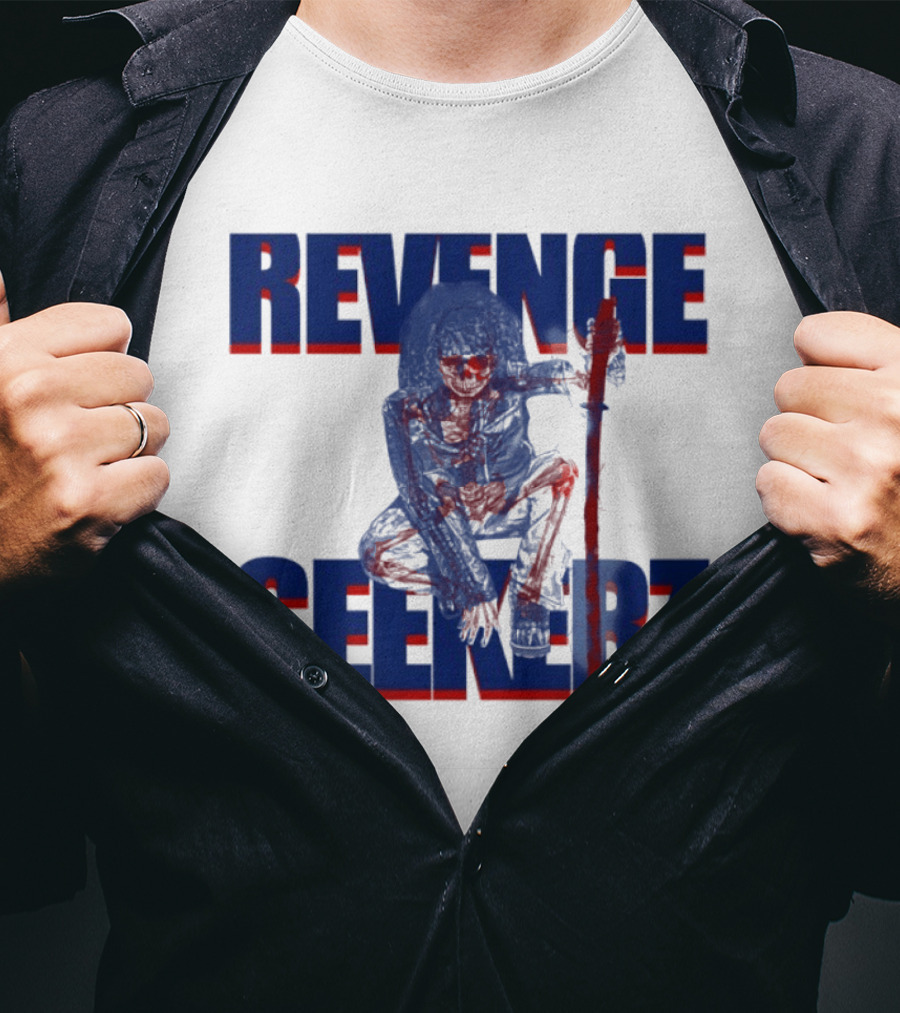 Revenge Seekerz Skeleton Horror Creepy Skeleton Warrior T-Shirt
