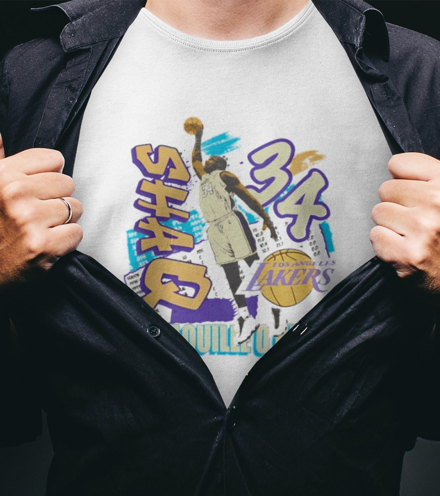 Shaquille O'Neal 34 Los Angeles Lakers Shaq Basketball T-Shirt
