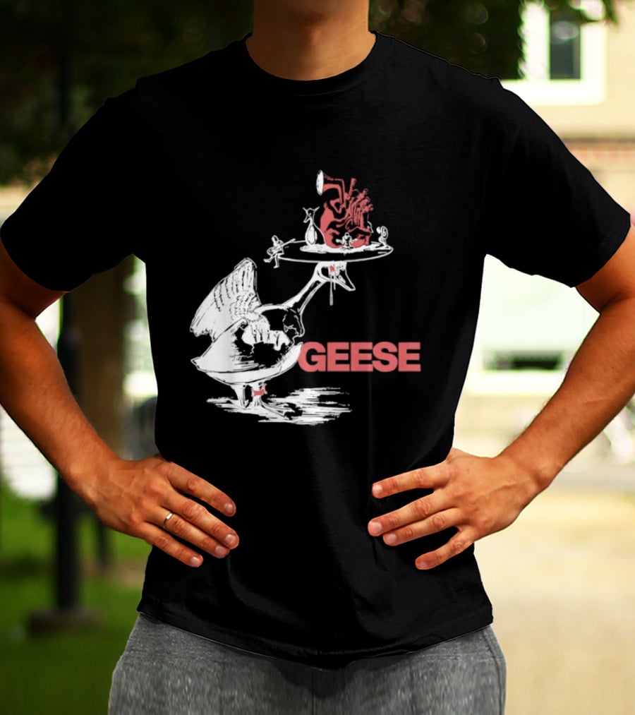 Geese Hieronymus Bosch Style Heart T-Shirt