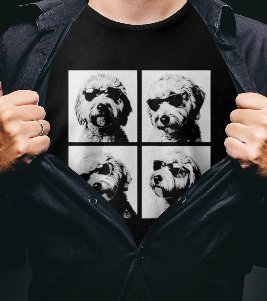 Goldendoodle Sunglasses Photo Booth Meme Doodle T-Shirt