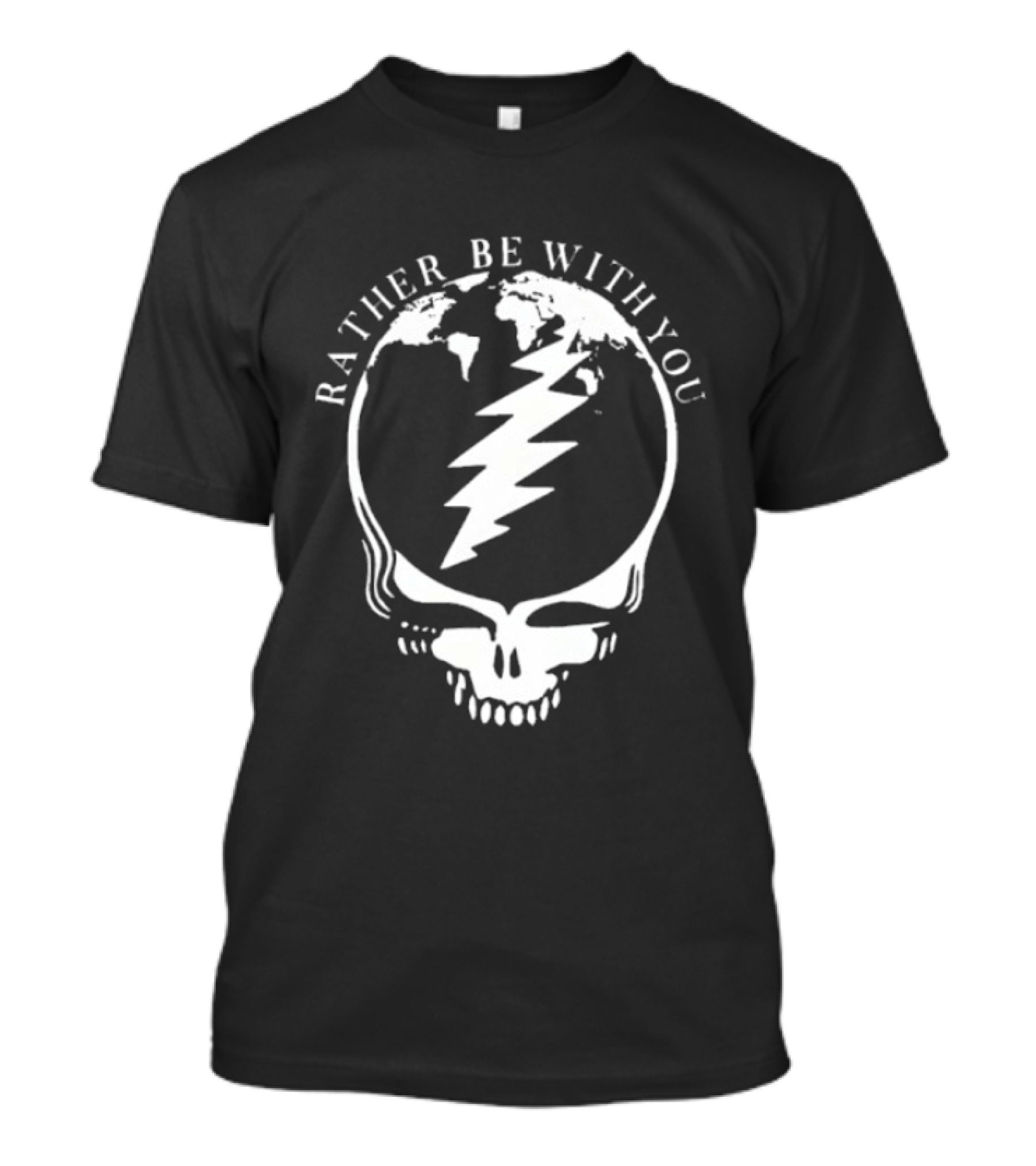 Grateful Dead Steal Your Face Rather Be With You Lightning Skull T-Shirt