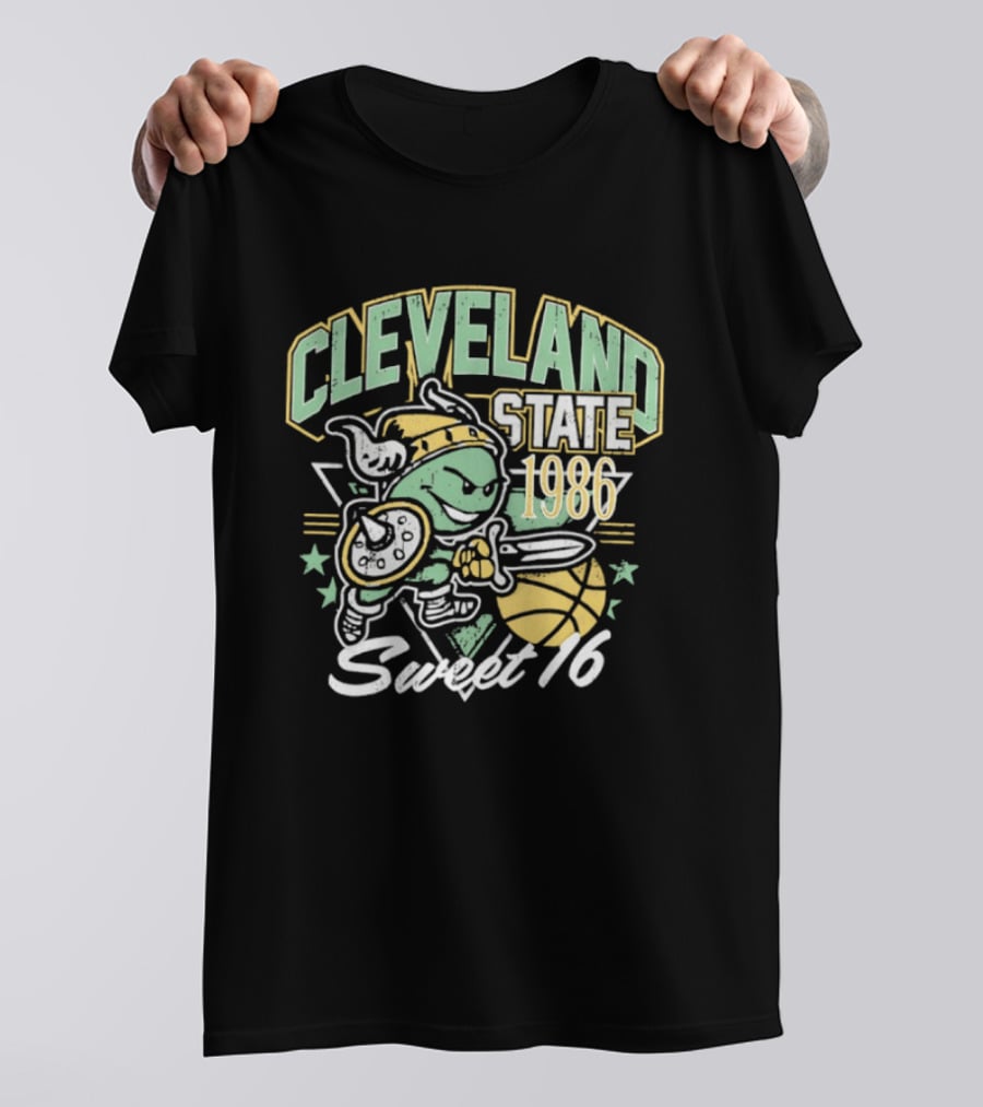 Cleveland State 1986 Sweet 16 Vikings Basketball T-Shirt