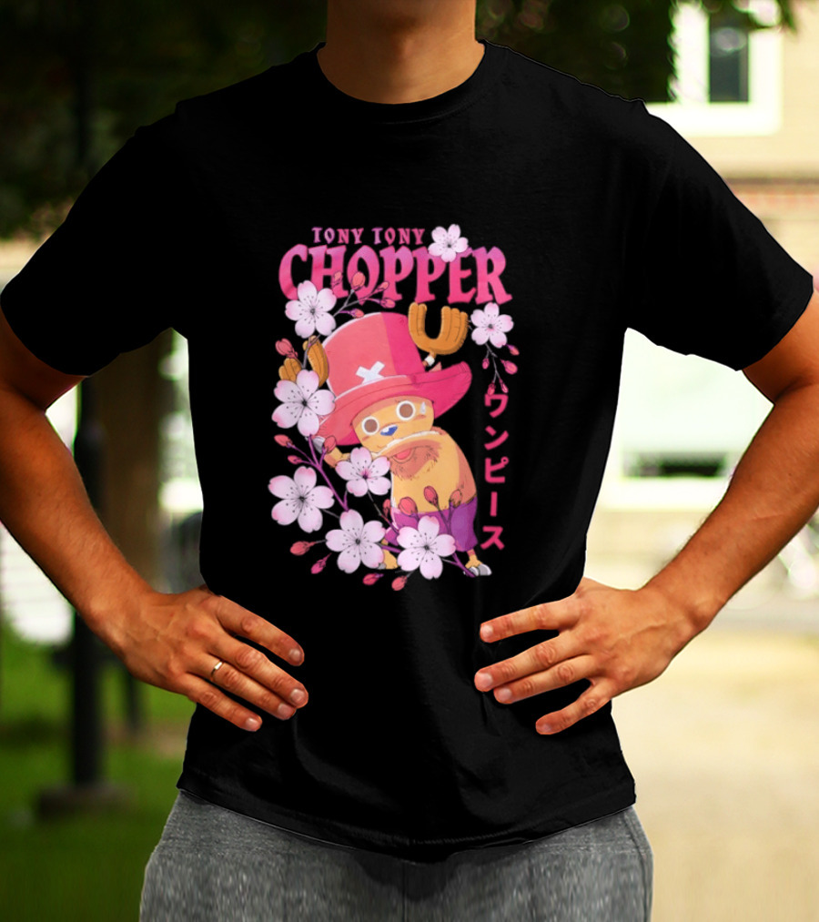 One Piece Tony Tony Chopper Sakura Blossom T-Shirt