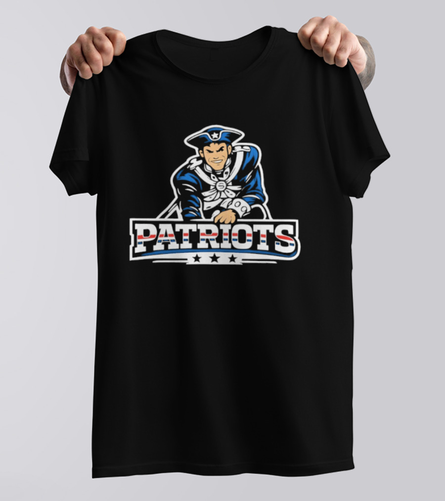 Patriots Game Day Classic Blue Revolutionary Soldier Motif T-Shirt