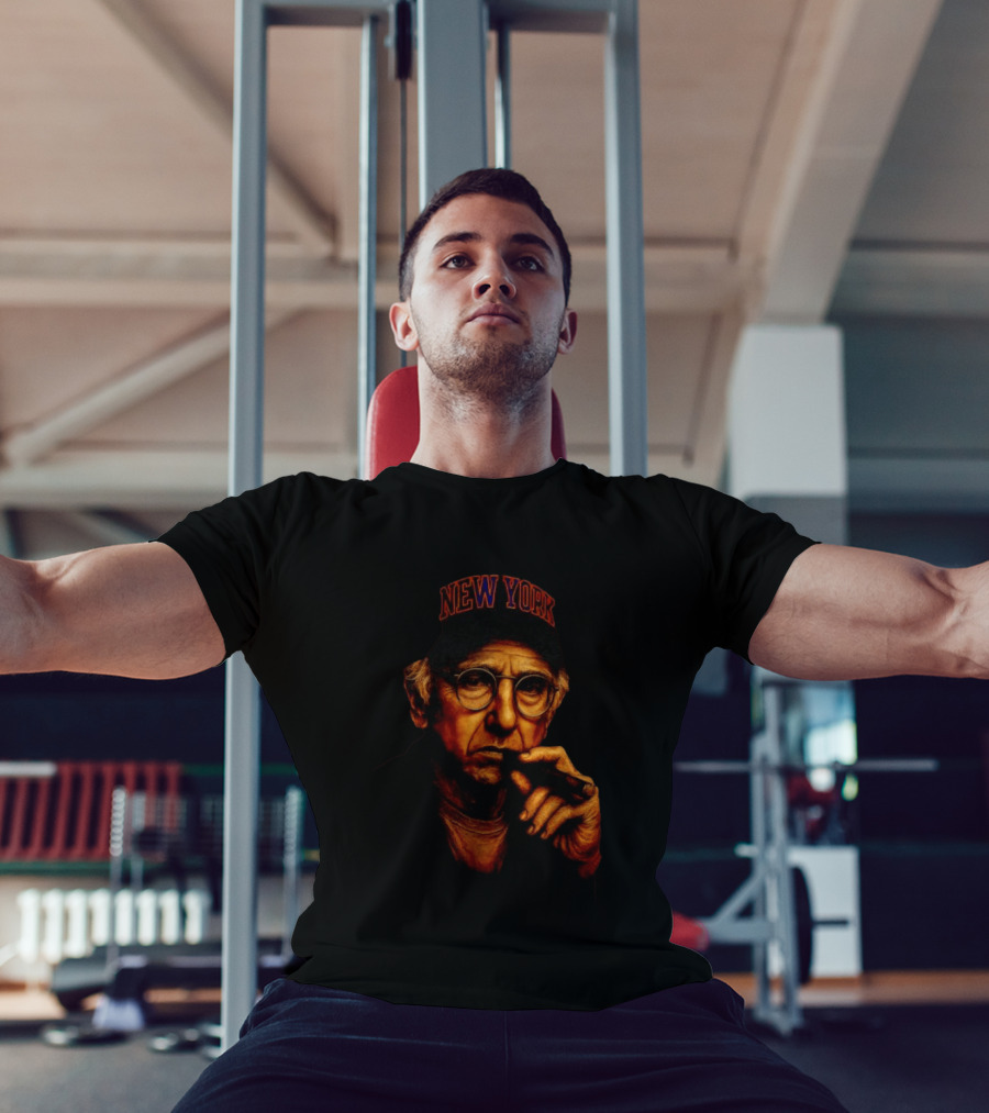 New York Hat Wearing Figure With Cigar Mood T-Shirt