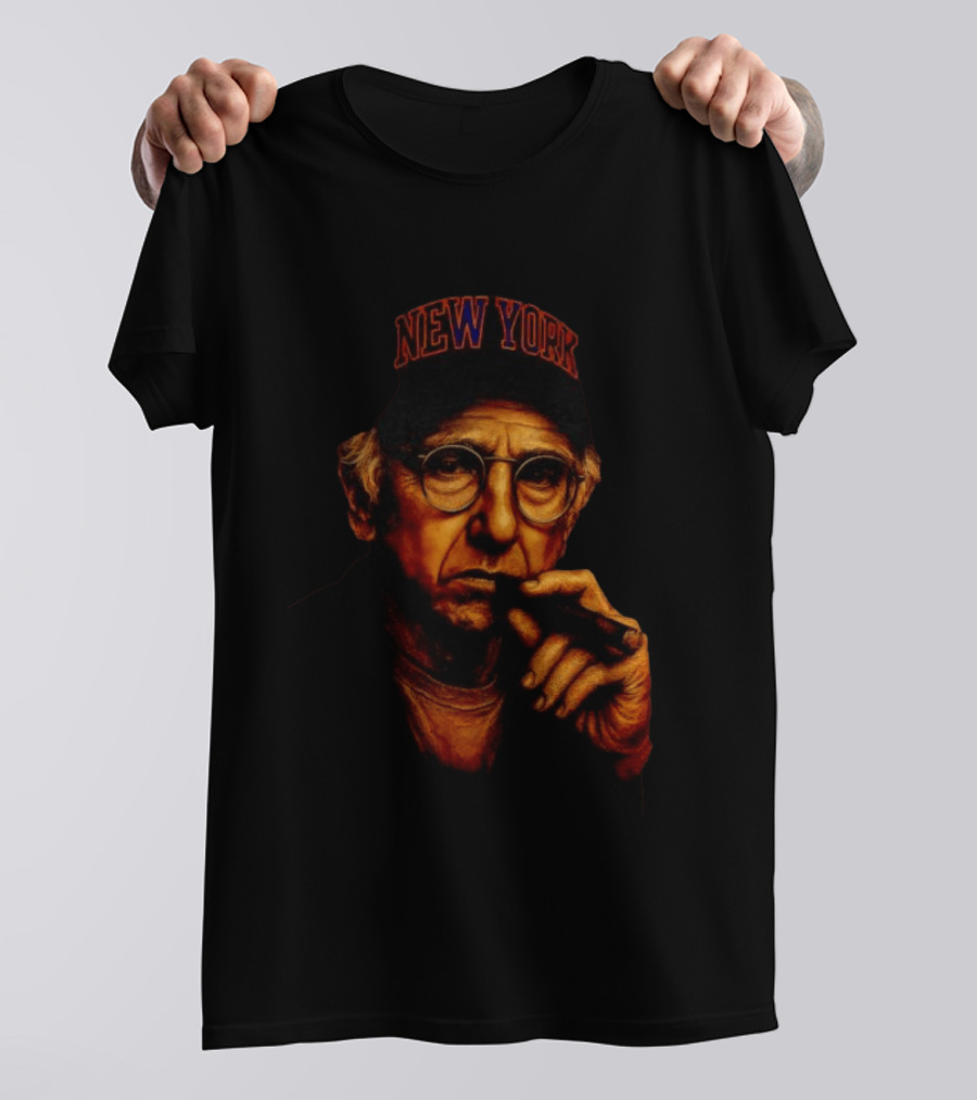 New York Hat Wearing Figure With Cigar Mood T-Shirt