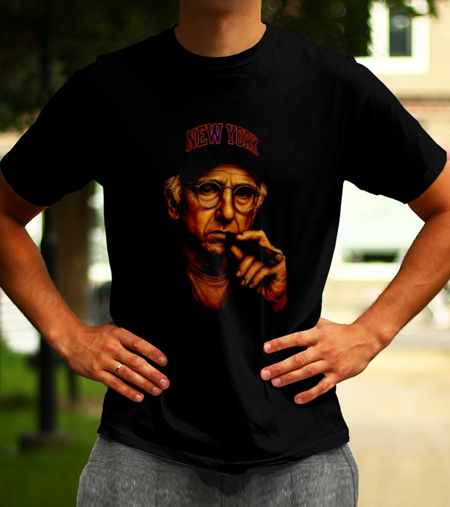 New York Hat Wearing Figure With Cigar Mood T-Shirt