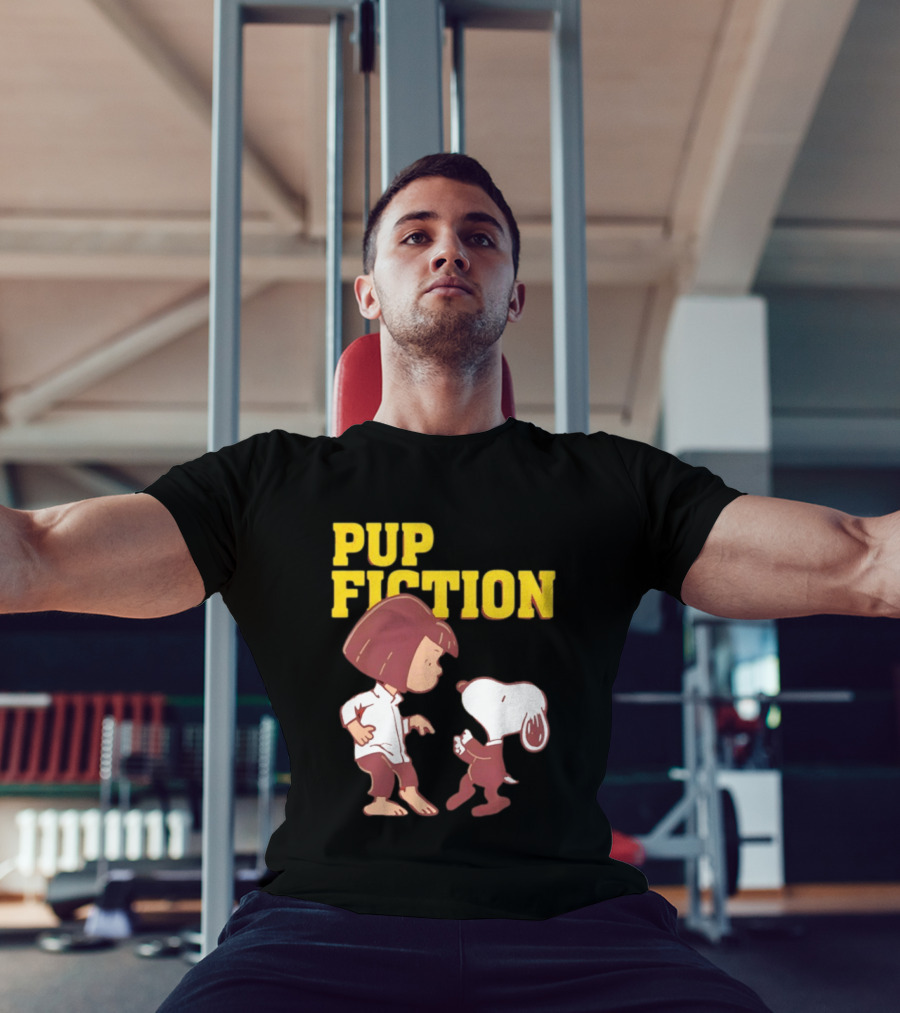 Lucy And Snoopy Pup Fiction Mashup Peanuts Characters T-Shirt