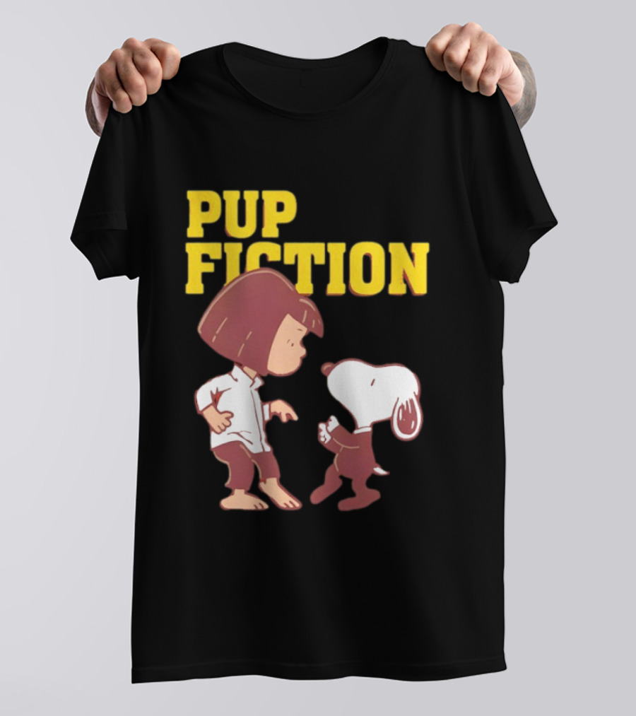 Lucy And Snoopy Pup Fiction Mashup Peanuts Characters T-Shirt