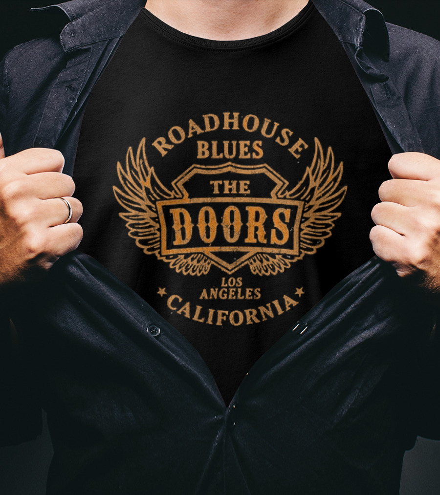 The Doors Roadhouse Blues Los Angeles California Wings T-Shirt