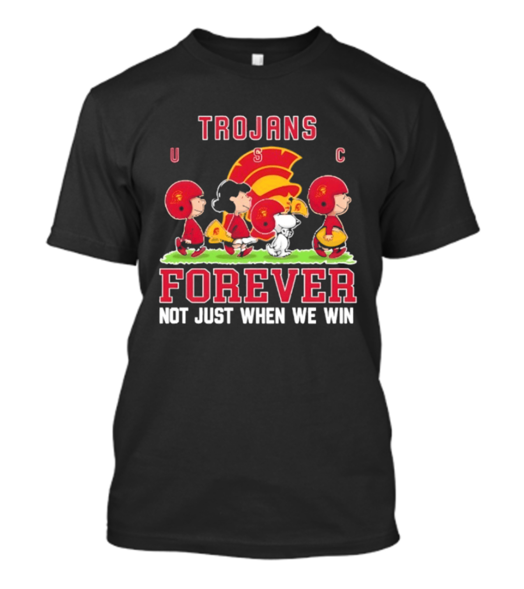 USC Trojans Peanuts Forever Not Just When We Win Charlie Brown Snoopy T-Shirt