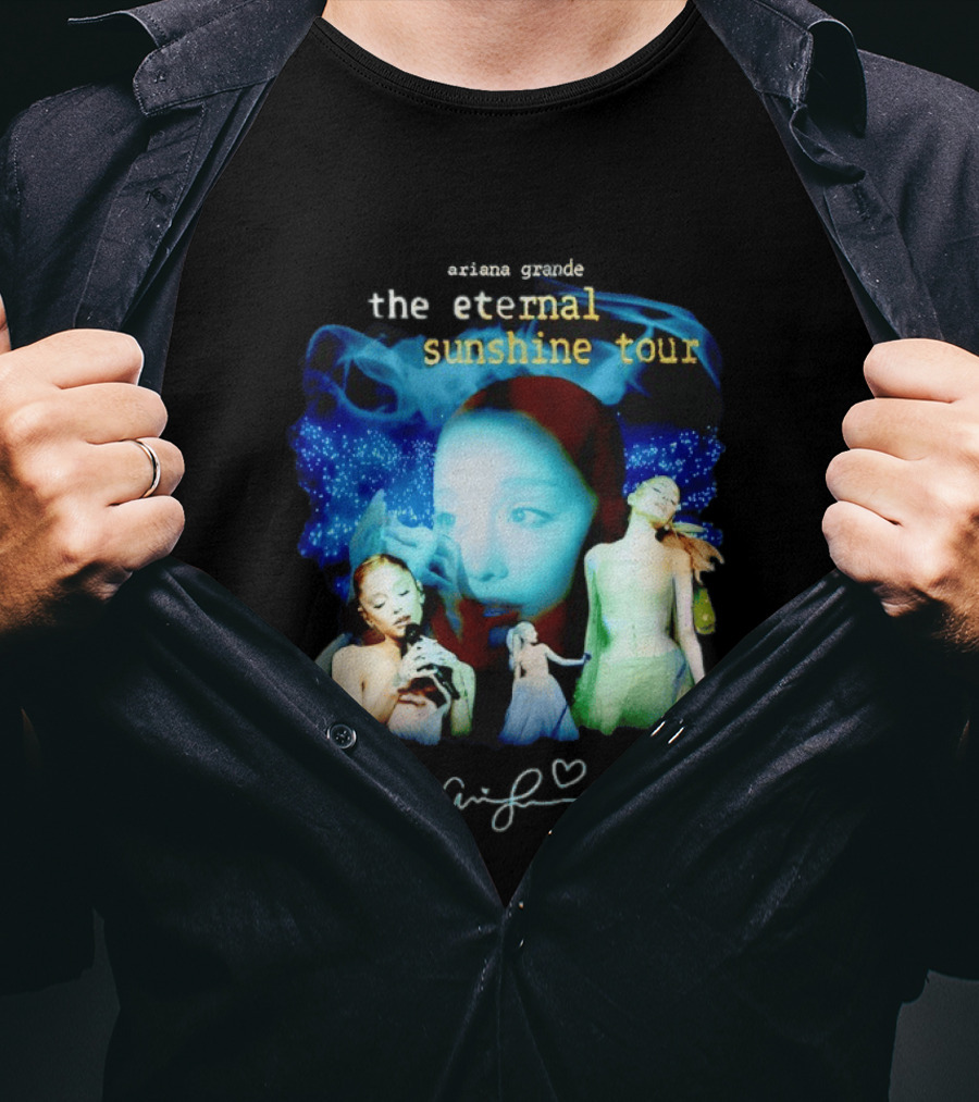 Ariana Grande The Eternal Sunshine Tour Collage With Signature T-Shirt