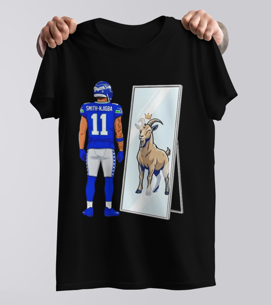 Jaxon Smith Njigba Seattle Seahawks Mirror Goat Football T-Shirt