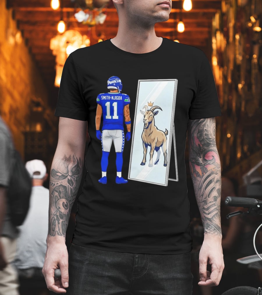 Jaxon Smith Njigba Seattle Seahawks Mirror Goat Football T-Shirt