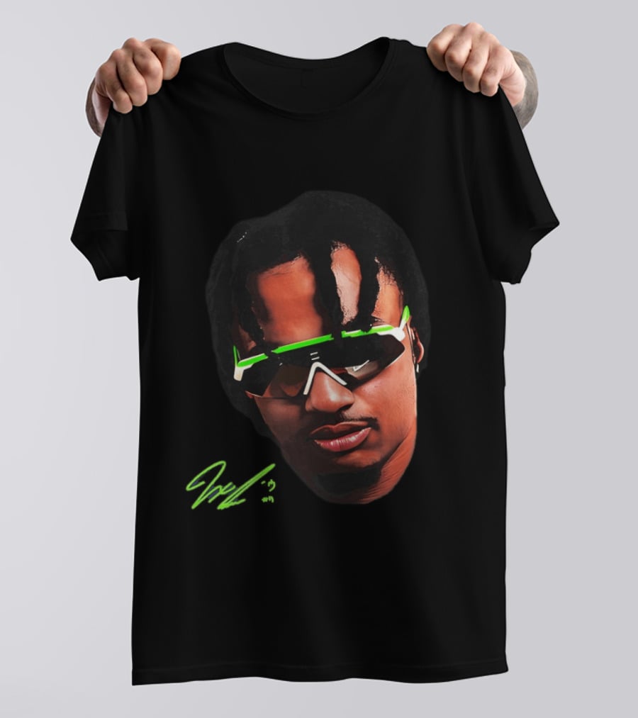 JSN Jaxon Smith Njigba Big Face Seattle Seahawks Football Sunglasses T-Shirt