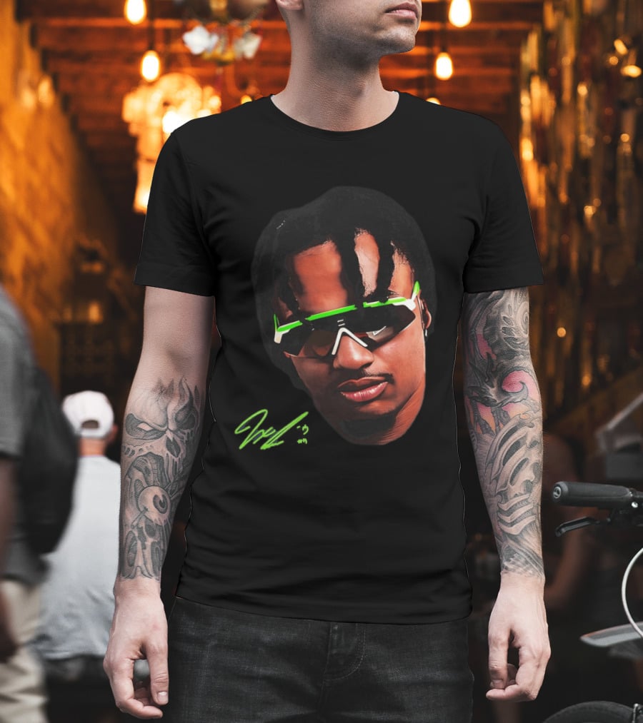 JSN Jaxon Smith Njigba Big Face Seattle Seahawks Football Sunglasses T-Shirt