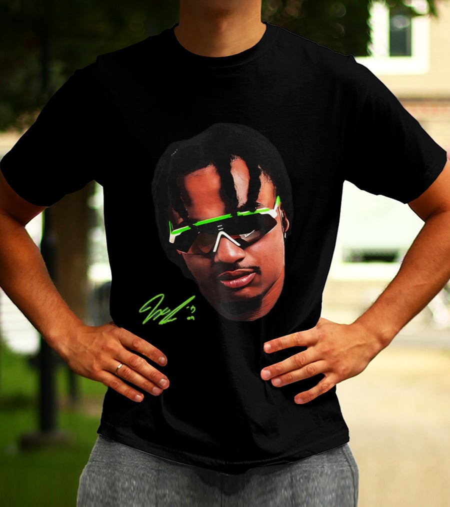 JSN Jaxon Smith Njigba Big Face Seattle Seahawks Football Sunglasses T-Shirt