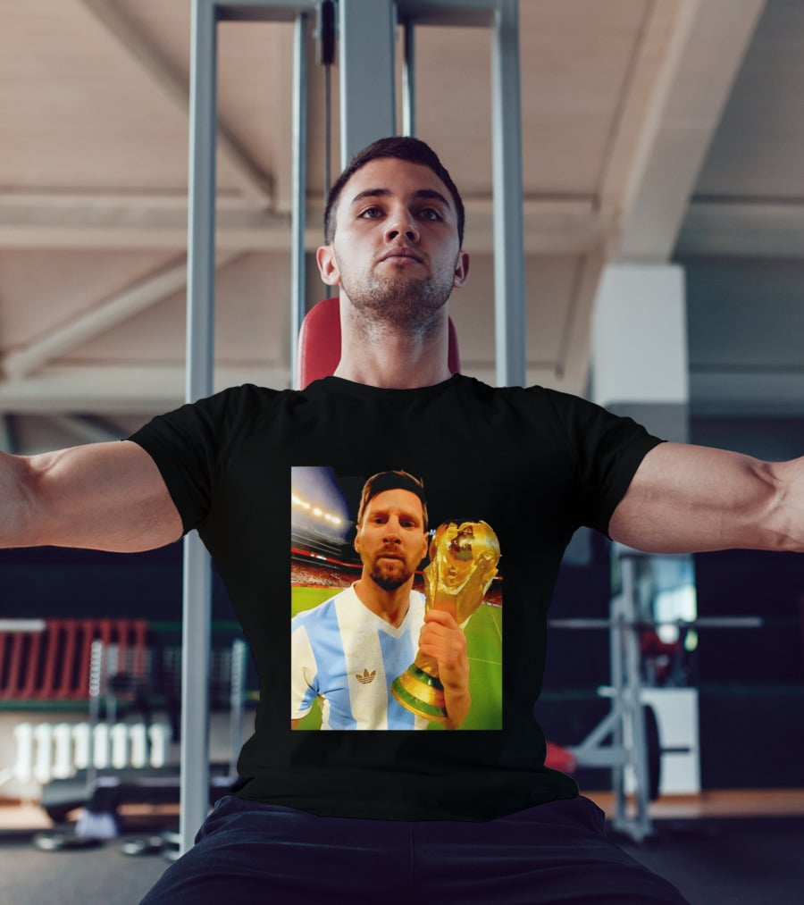 Argentina World Cup Messi Trophy Victory T-Shirt