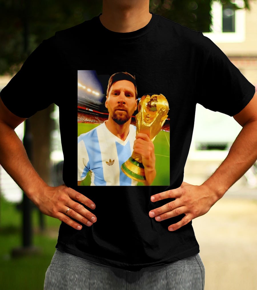 Argentina World Cup Messi Trophy Victory T-Shirt
