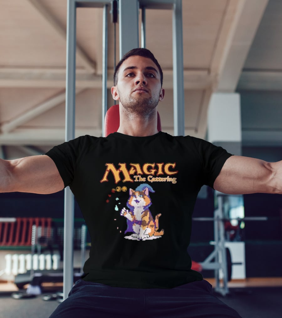 Magic The Cattering Cat Wizard With Magic The Gathering T-Shirt